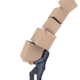 man carrying lots of moving boxes